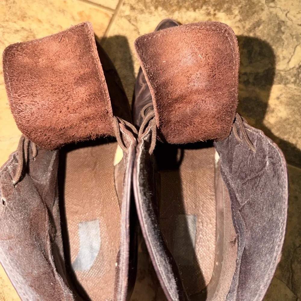 Ariat Brown Leather Lace-Up Women's Ankle Booties - Picture 6 of 6
